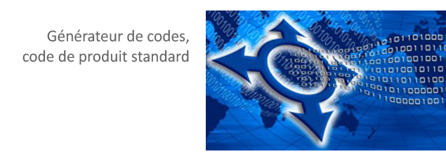 Générateur de codes, code de produit standard